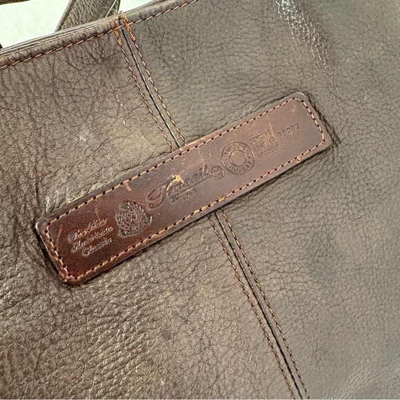 FOSSIL Vintage Brown Leather Shoulder Bag Purse Key Minimalist Neutral Boho - Picture 9 of 16